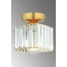 Plafonyer Tavan Gold K-10 Kristal Taşlı Avize