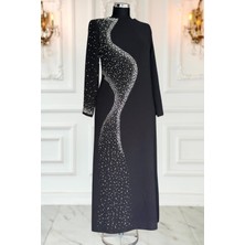 Didar Tesettür Abiye Siyah ISR1034