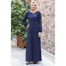 Hira Işlemeli Ferace Lacivert SN56