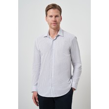  Erkek Beyaz Pamuk Trend Slim Fit Sert Yaka Gömlek