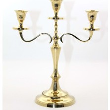 Pirinç 3'lü Şamdan 27*23 cm