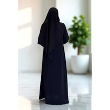 Boydan Düğmeli Ferace Elbise 3975 Siyah