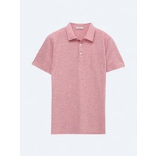 Kip Kırmızı Polo Yaka Pamuk Karışımlı T-Shirt