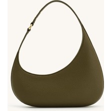 Harlee Koyu Yeşil Vegan Deri,altın Detaylı Şık ve Asil Tasarım Omuz Çantası