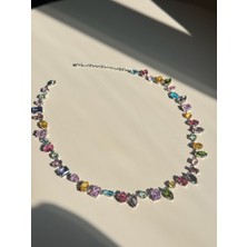 Lerosy Co. Renkli Taşlı Gökkuşağı Aurora Kolye – Göz Alıcı ve Canlı Tasarım