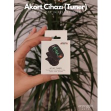 Aroma AT-101 Dijital Tuner | Gitar, Ukulele, Keman ve Bağlama Uyumlu Klipsli Akort Cihazı - Arpeggio Arte