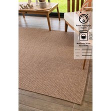 GÜLCEM HOME Naturel Jüt, Dokulove Örgü Modern Soft Tuşeli Sisal Jut Örme Dokuma Mekan Salon Oda Halısı