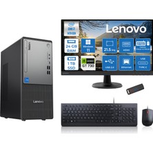 Lenovo Thinkcentre Neo 50T Gen5 Intel Core I7 14700 24GB Ddr5 1tb SSD 21.5 Inç Monitör Windows 11 Home Nvidia GT730 4gb Masaüstü Bilgisayar 7302112UAS0GL00H08 + Zetta Flash Bellek