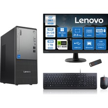 Lenovo Thinkcentre Neo 50T Gen5 Intel Core I7 14700 24GB Ddr5 1tb SSD 21.5 Inç Monitör Windows 11 Home Nvidia GT1030 4gb Masaüstü Bilgisayar 10302112UAS0GL00H08 + Zetta Flash Bellek