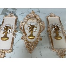 Modern Çiçekli Tablo 3 Lü Set