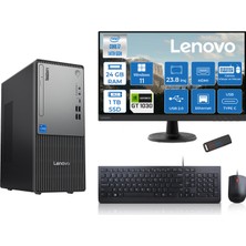 Lenovo Thinkcentre Neo 50T Gen5 Intel Core I7 14700 24GB Ddr5 1tb SSD 23.8 Inç Monitör Windows 11 Home Nvidia GT1030 4gb Masaüstü Bilgisayar 10302412UAS0GL00H08 + Zetta Flash Bellek