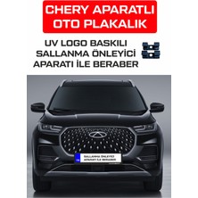Chery Logo Baskılı Sallanma Önleyici Aparatlı Oto Plakalık Ses Yapmaz 2 Adet