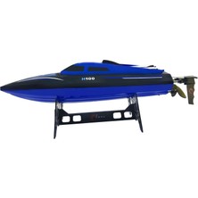 H100 Rc Hız Teknesi Su Geçirmez Yüksek Hızlı 35 cm Mavi Renk