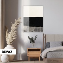 Harikabirev|soyut|02 Gri Siyah Desenli Modeli |çerçeveli Temperli Cam Tablo Tekli Dikey