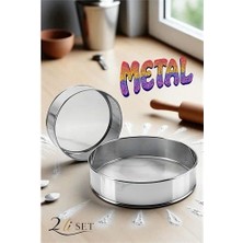Metal Un Eleği 15 ve 24 cm 2 Li Set
