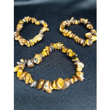 Doğal Taş Bileklik Kaplan Gözü Kırıktaş El Yapımı Bileklik