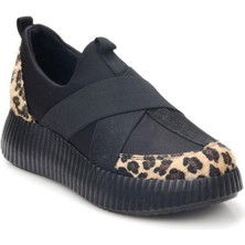 Papuçcity Fendii 02994 Bağcıksız Yüksek Taban Kadın Spor Ayakkabı