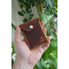 Oh Deer Leather Hakiki Deri Kartlık - Camel- Crazy Deri