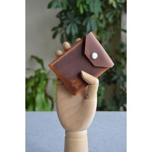 Oh Deer Leather Hakiki Deri Kartlık - Camel- Crazy Deri