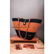 Hasır Omuz Çantası Plaj Çantası Günlük Çanta Handmade