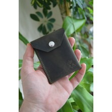 Oh Deer Leather Hakiki Deri Kartlık -  Haki - Crazy Deri