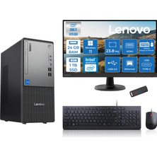 Lenovo Thinkcentre Neo 50T Gen5 Intel Core I7 14700 24GB Ddr5 1tb SSD 23.8 Inç Monitör Windows 11 Home Intel UHD 770 Masaüstü Bilgisayar 2412UAS0GL00H08 + Zetta Flash Bellek