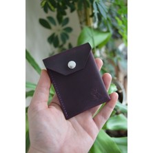 Oh Deer Leather Hakiki Deri Kartlık - Mor - Crazy Deri