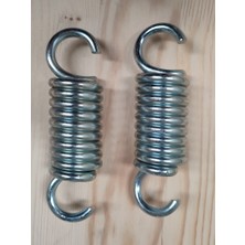 Yapa Yavuzpaşalar 7 mm Çelik 2li Salıncak Yayı - Uzun - 10 Boğum - 14,5 cm - Galvanizli - Düz Kancalı