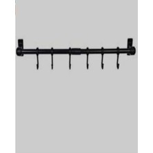 Dekoratif Metal Fincan Askılığı | 50 cm – 6 Kancalı Duvar Tipi Askılı
