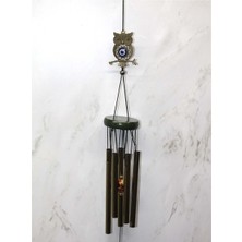Baykuş Tasarım Metal Rüzgar Çanı 60 cm