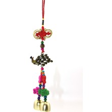 Tavuskuşu Renkli Rüzgar Çanı 39 cm