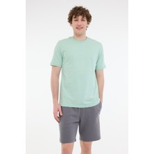 Lumberjack MB CT102 C Nk T-Sh 5fx Mavi Erkek Kısa Kol T-Shirt