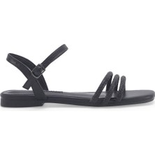 Nine West Angel 3fx Siyah Kadın Düz Sandalet
