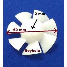 FullYedek Arçelik 7 Kanat Pervane Saç Kurutma Pervanesi Çap 60 mm Mil