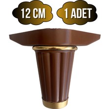 Babil 12CM Plastik Ayak Mobilya Masa ve Dolap AYAĞI(12CM)(KAHVERENGİ- Altın)