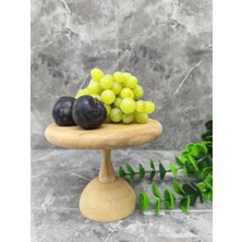 Atölye Arif Collection Ahşap Sunumluk, Ayaklı Servis Standı, Doğal Ayaklı Sunumluk