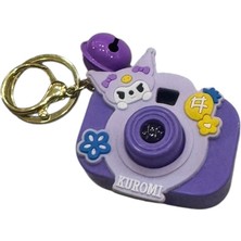 Sanrio Kwaii Oyuncak Projeksiyonlu Fotoğraf Makinesi Projektör Anahtarlık Kuromi 1 Adet