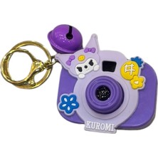 Sanrio Kwaii Oyuncak Projeksiyonlu Fotoğraf Makinesi Projektör Anahtarlık Kuromi 1 Adet