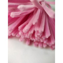 50 Adet Barbie Pembe Şönil, Eğitici Şönil Seti, Yoğun Tüylü Tel, 30 cm