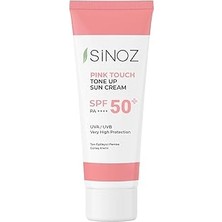Sinoz Pink Touch Spf 50 Cilt  Ton Eşitleyici Pembe Yüz Güneş Kremi 50 ml Tüm Ciltler Içi