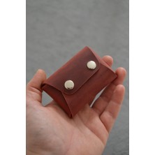 Oh Deer Leather Hakiki Deri Minimal Kartlık- Crazy Deri - Pembe