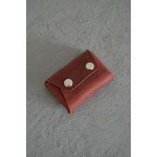 Oh Deer Leather Hakiki Deri Minimal Kartlık- Crazy Deri - Pembe