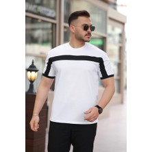 Erkek Şerit Detaylı Kısa Kollu T-Shirt
