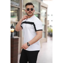 Erkek Şerit Detaylı Kısa Kollu T-Shirt