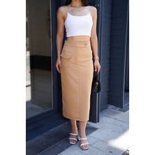 Zarif Kadın Uzun Düğmeli Etek