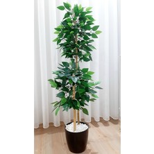 Yapay Çiçek, Yapay Benjamin Ağacı 150 Cm, Yoğun Yapraklı Salon Bitkisi Ev Dekorasyonu