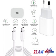 Samsung Galaxy A36 5g Uyumlu Type-C Ultra Hızlı Şarj Seti 22.5W 3.0 Amper (Şarj Adaptörü ve Kablo)