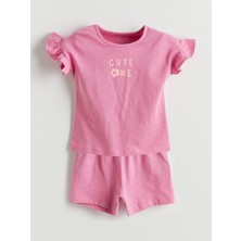 Lc Waikiki Yeni Sezon Bisiklet Yaka Kiz Bebek Sortlu Pijama Takimi - S5GC83Z1