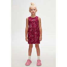 Pointing Stars Kız Çocuk Desen Kolsuz Elbise