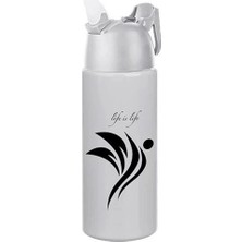 Kilitlenebilen Matara Güvenlikli Suluk Sporcu Matarası Spor Su Şişesi Içecek Şişesi 700ML (5047)